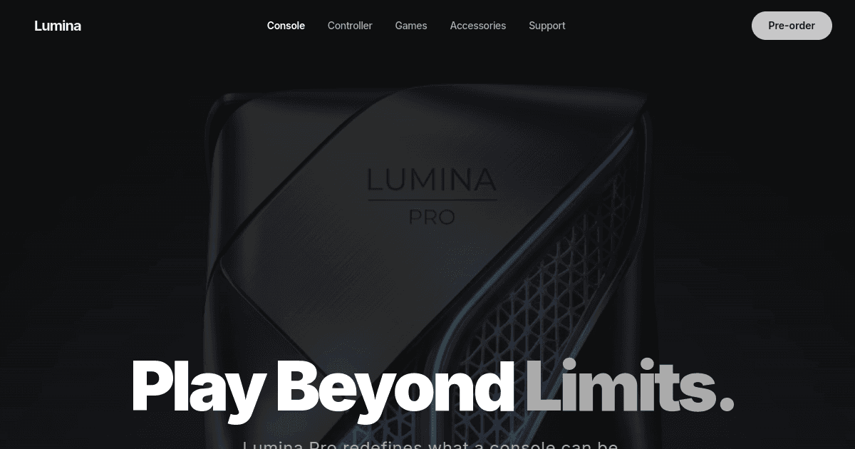 Lumina Game Console screenshot